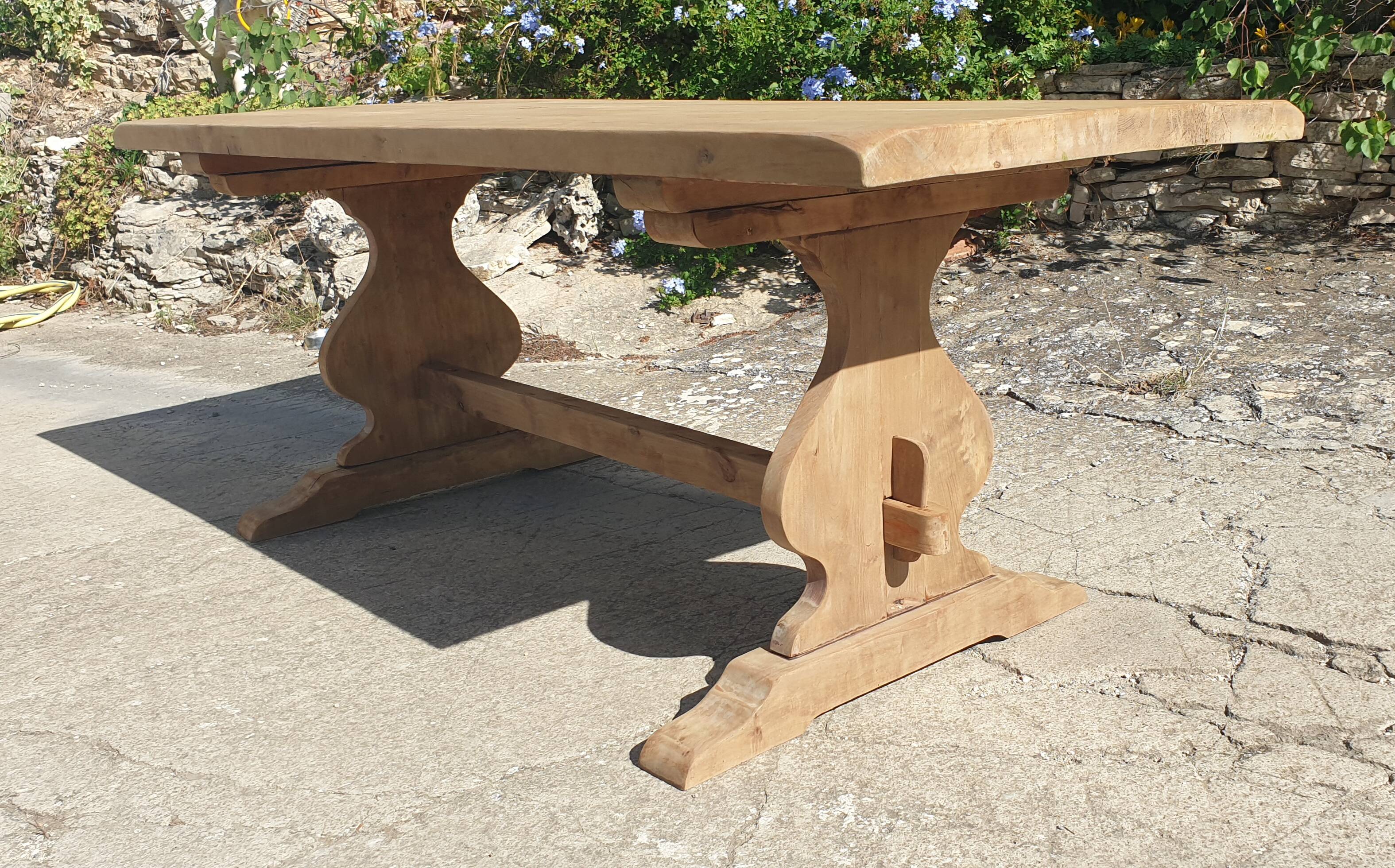 Solid wood farmhouse table