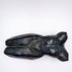 Nude sculpture in bronze-colored terracotta - Signed and dated