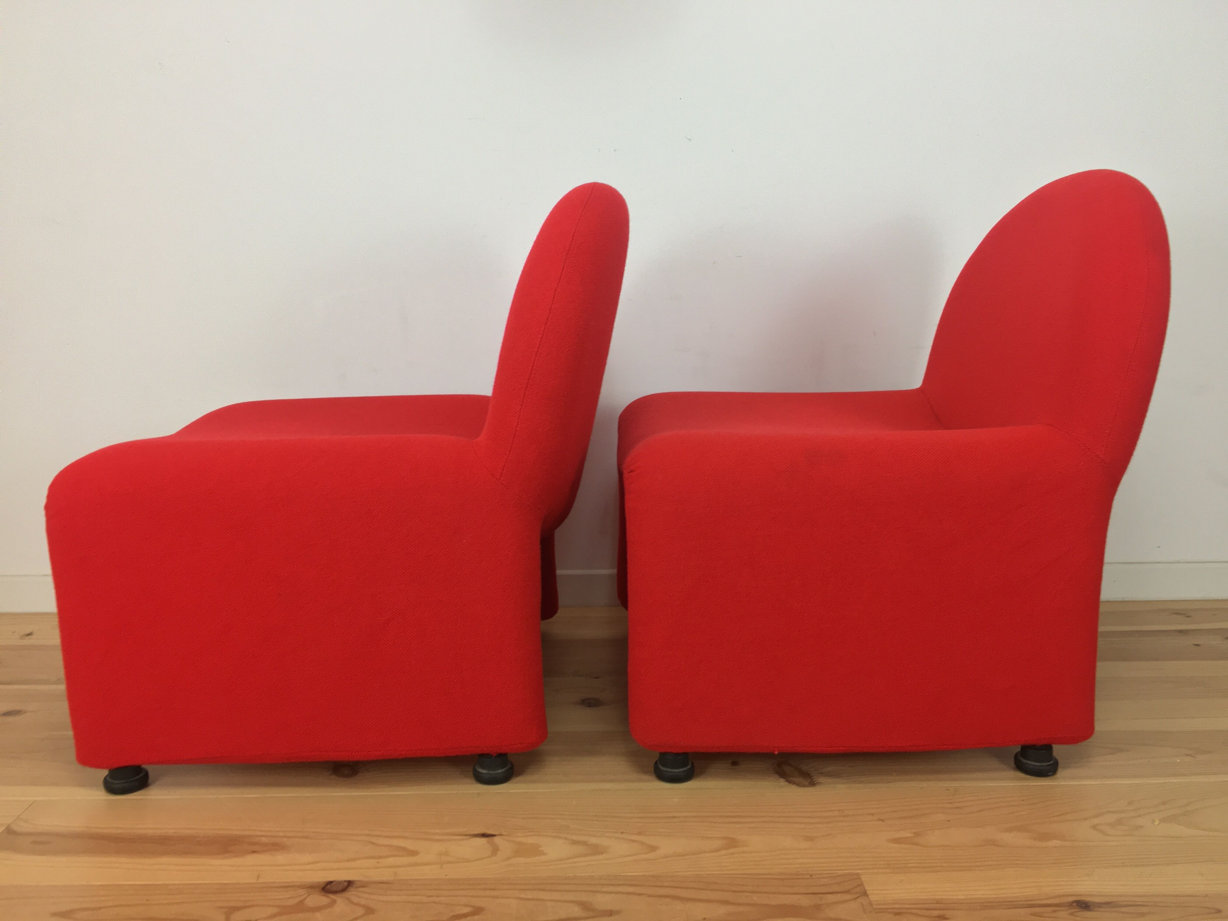 Pair of red Atal chairs