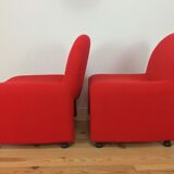 Pair of red Atal chairs
