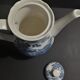 Cafetière verseuse faïence Gien décor campagne bleu
