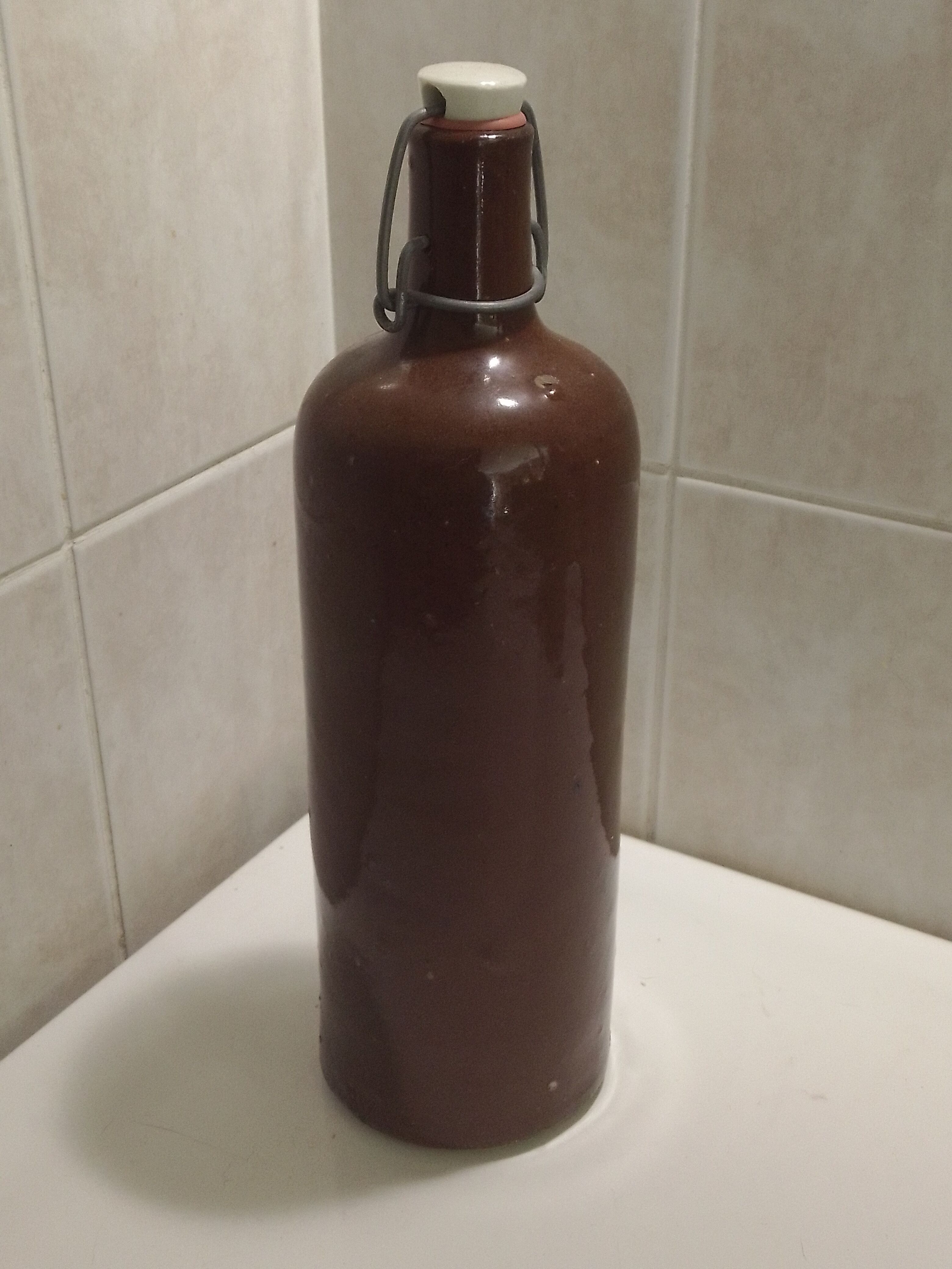 Glazed stoneware jug