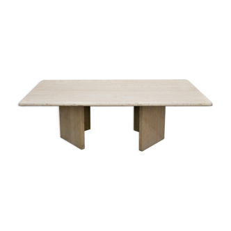 Vintage coffee table in travertine