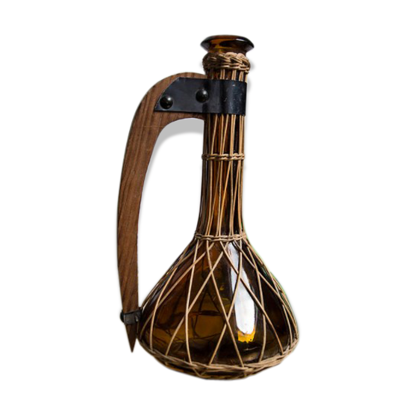 Pitcher jug amber Wicker Georgette