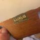 Scandinavian teak and opaline wall lamp by Luxus