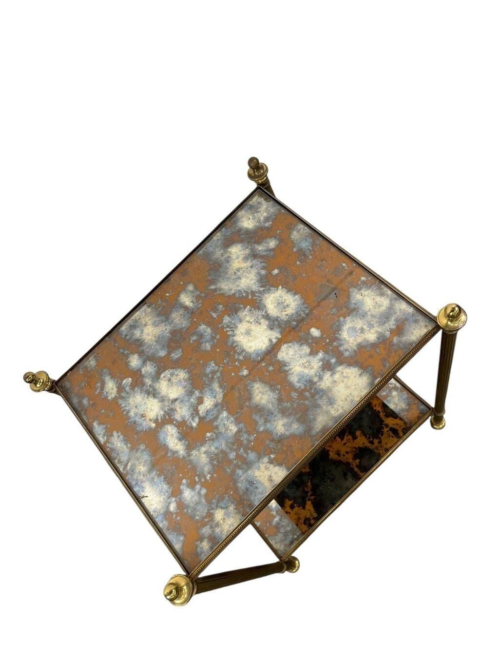 Vintage frosted glass shelf/side table/bedside table