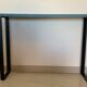 Console plateau bois piètement acier