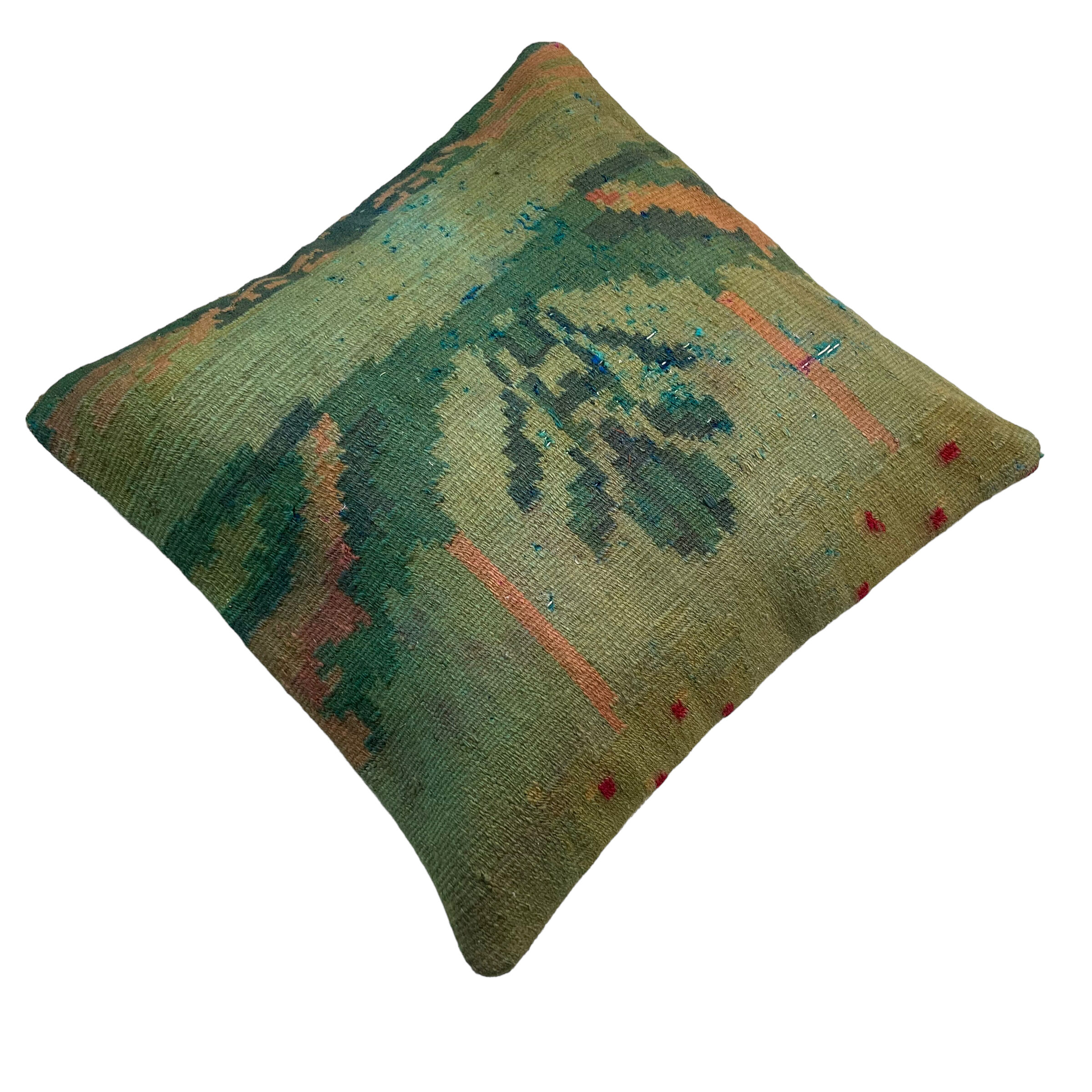 Housse de coussin kilim turc vintage, 40 x 40 cm