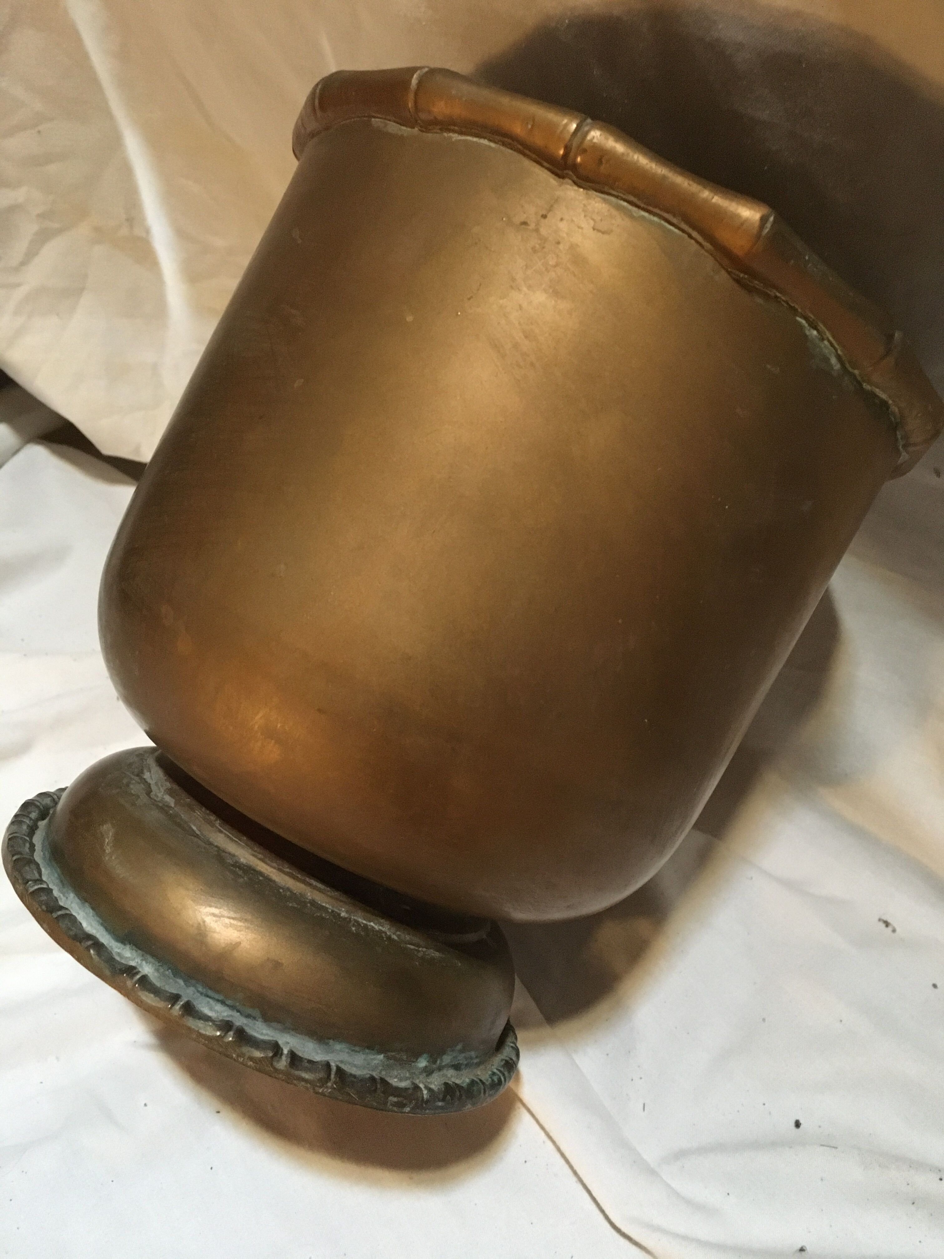 Brass pot cover