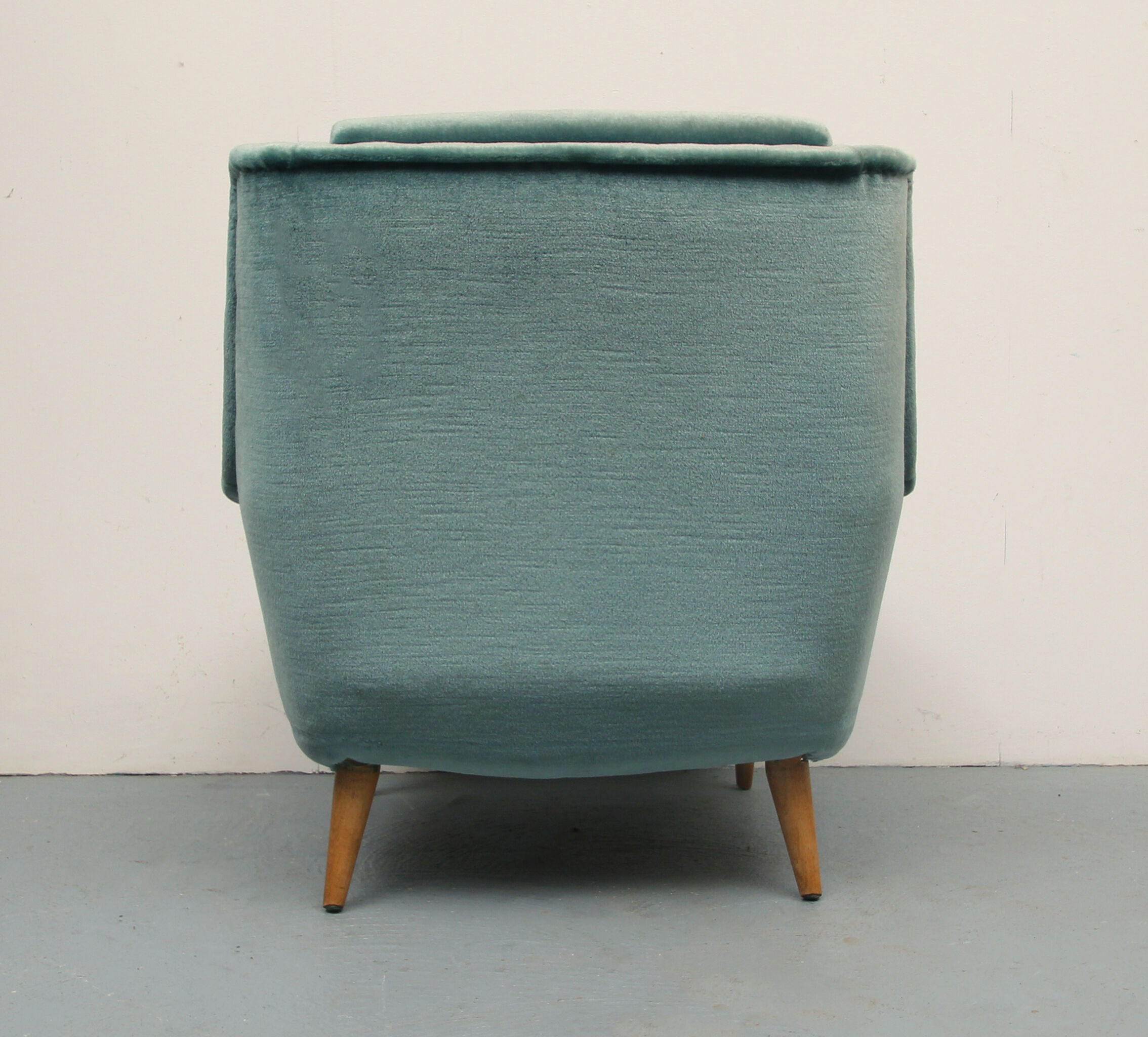1950s clubchair in blue velour