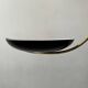 Black metal and brass arc pendant light "Les Activités" by Lucien Gau, Paris 1960