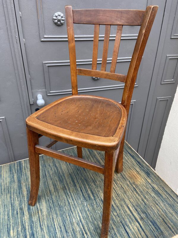 Paire de chaises bistrot bois courbé