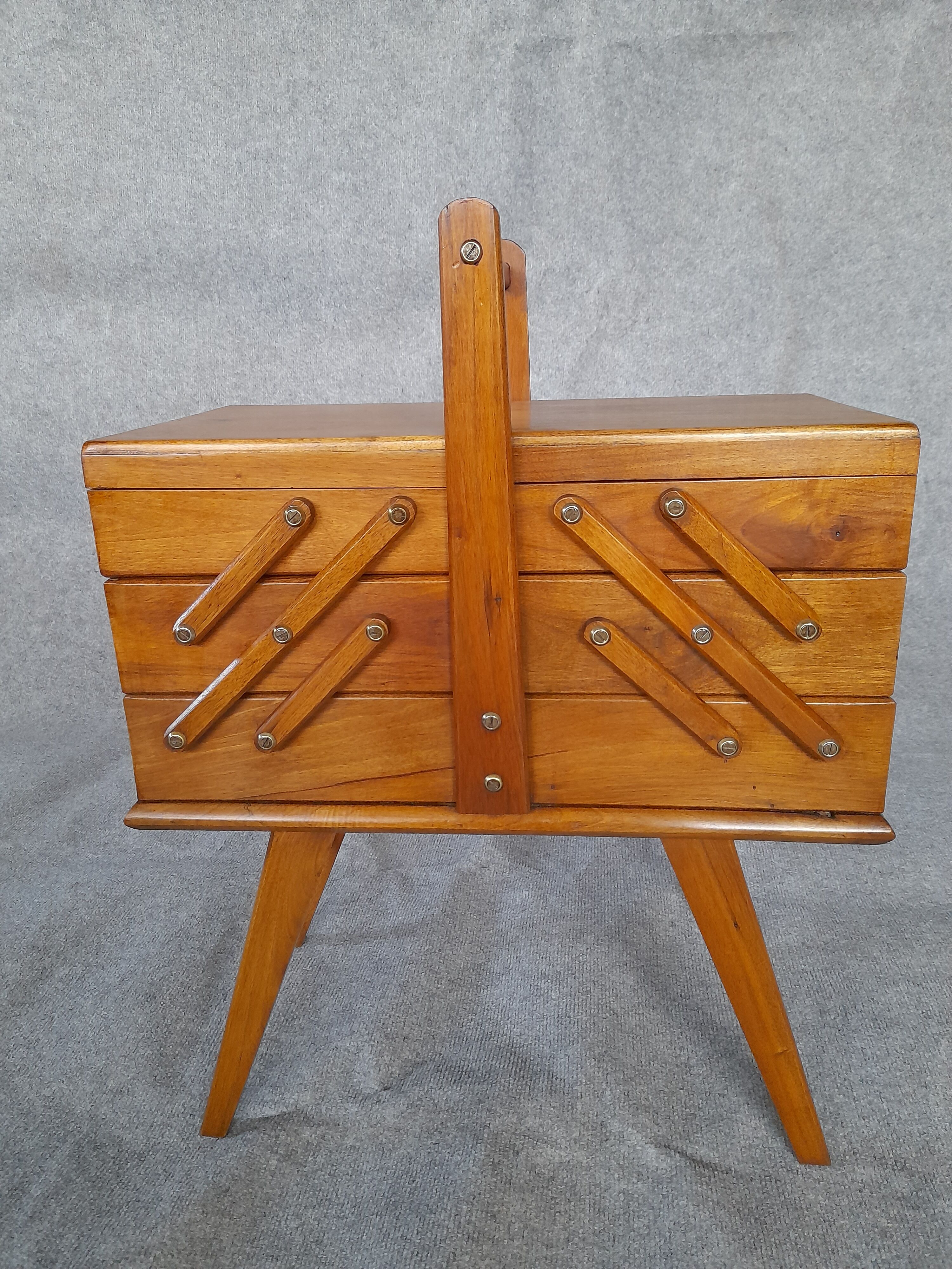 Vintage solid walnut worker