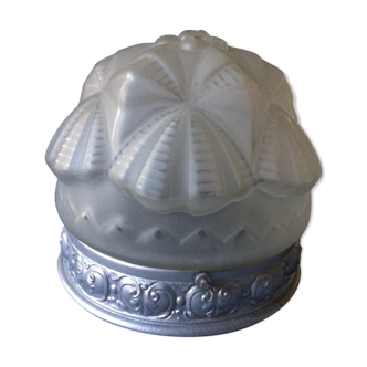 Globe pressed glass with his mount