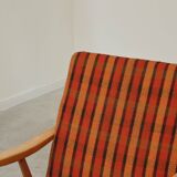 Pair of armchairs (TON) Thonet by Antonin Suman, orange pattern