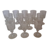 12 verres à vin blanc Portieux modèle Mirabeau h 12.2 cm