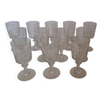 12 verres à vin blanc Portieux modèle Mirabeau h 12.2 cm