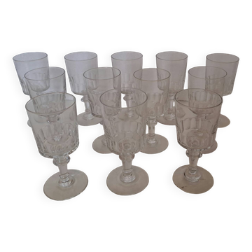 12 verres à vin blanc Portieux modèle Mirabeau h 12.2 cm