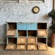 Old workshop cabinet with flaps, original patina.