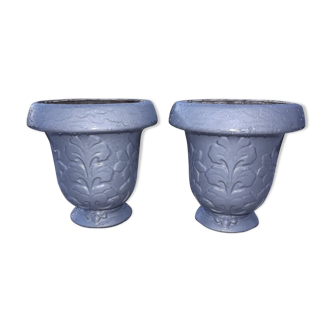 Pair of vases 1900 cast-iron