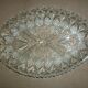 Oval compartmentalized plate in transparent glass