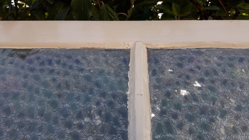 Glass door 82,8x215,3cm old translucent glazing