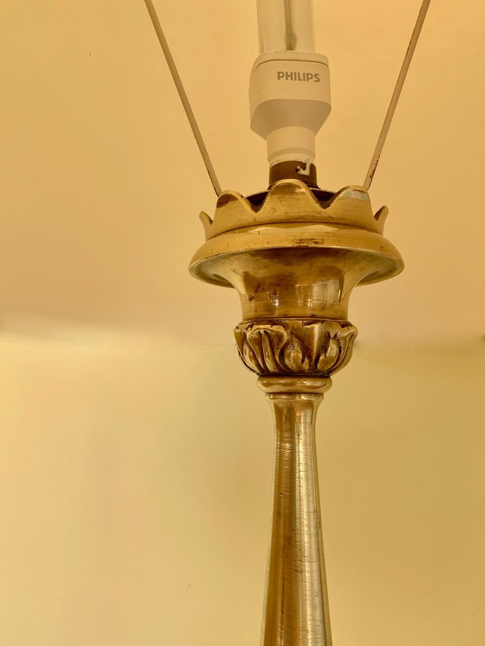 Brass table lamp, empire style