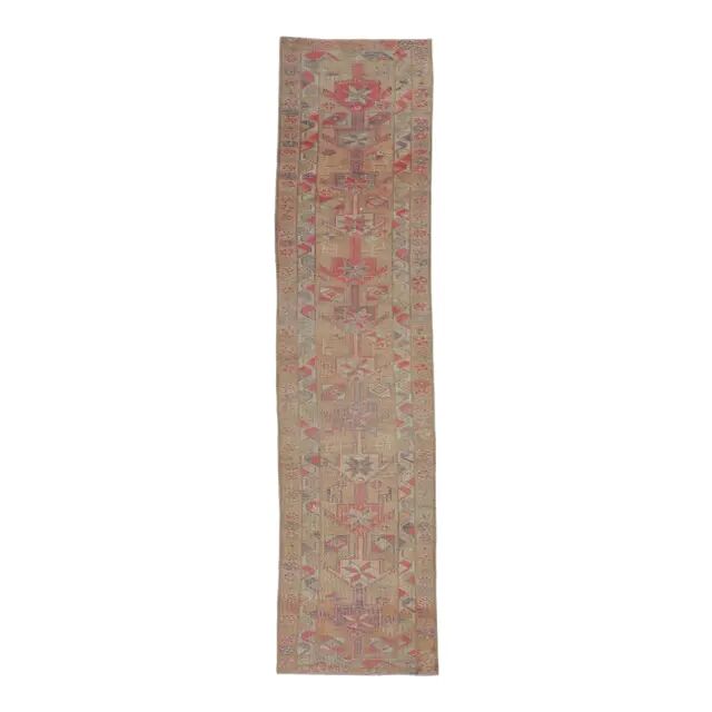 Oushak Turkish Hand-Knotted Runner 88x311