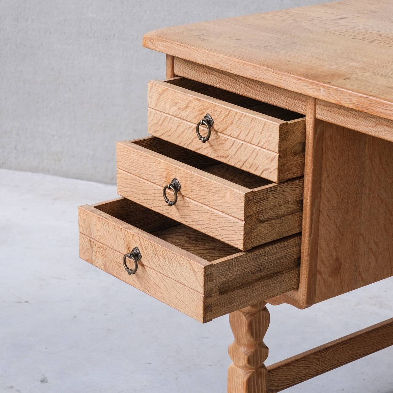Danish Mid-Century Oak Desk attr. to Henning Kjaernulf