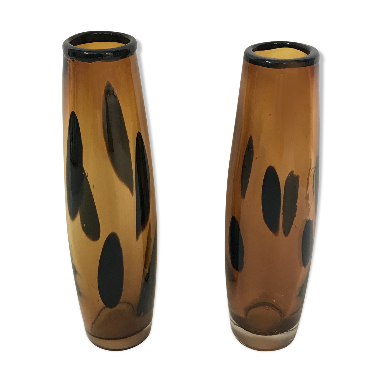 Paire de vases en verre de Murano Selency