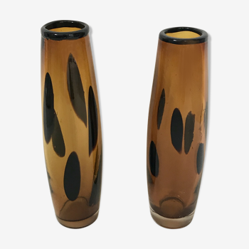 Paire de vases en verre de Murano