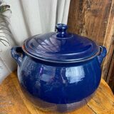 Casserole, enamelled refractory clay pot.