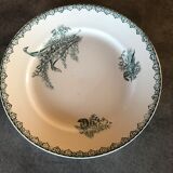 Flat hollow in earthenware st amandinoise st amand model lily of the valley