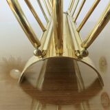Golden brass magazine rack, Italy, 1950