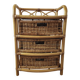 Vintage commode in rattan and wicker