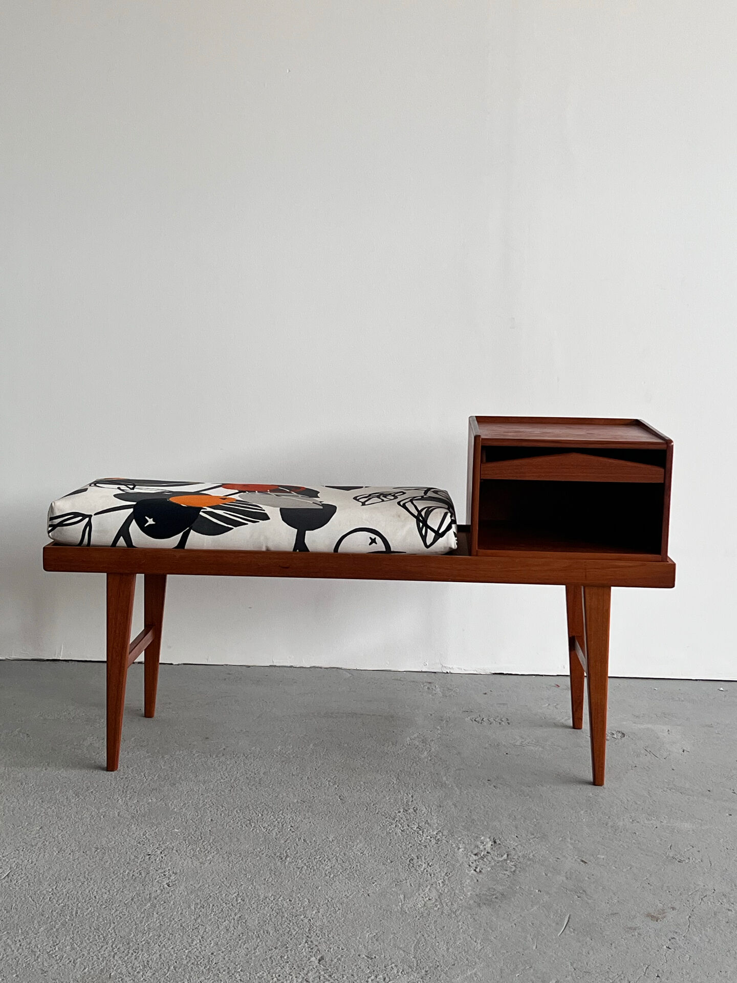 Scandinavian Mid Century Gossip Bench