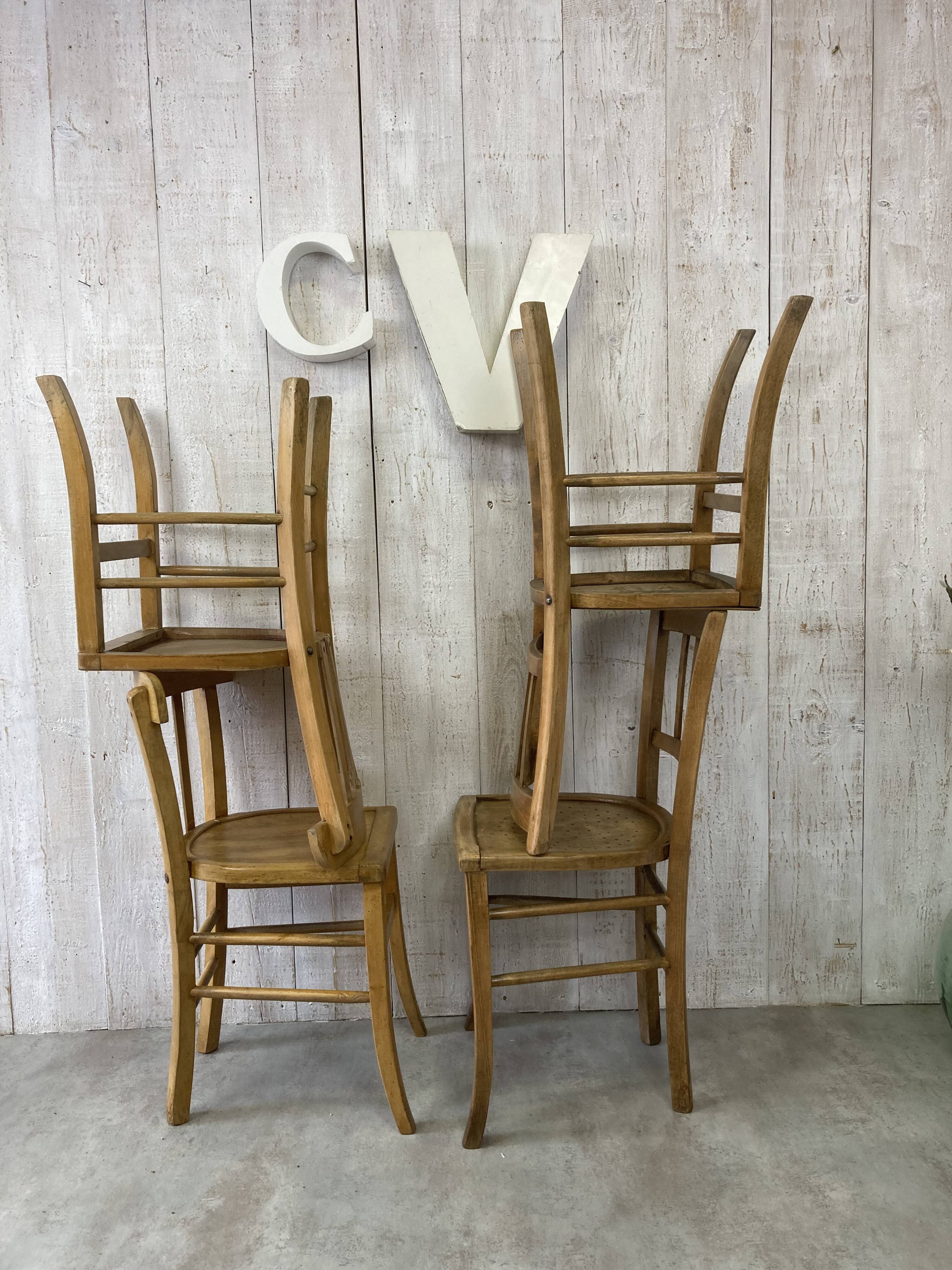 Set of 4 mismatched bistro chairs (Luterna...)