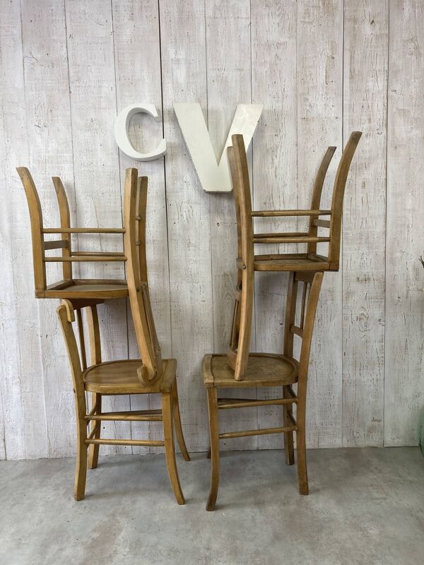 Série de 4 chaises bistrot dépareillées (Luterna...)