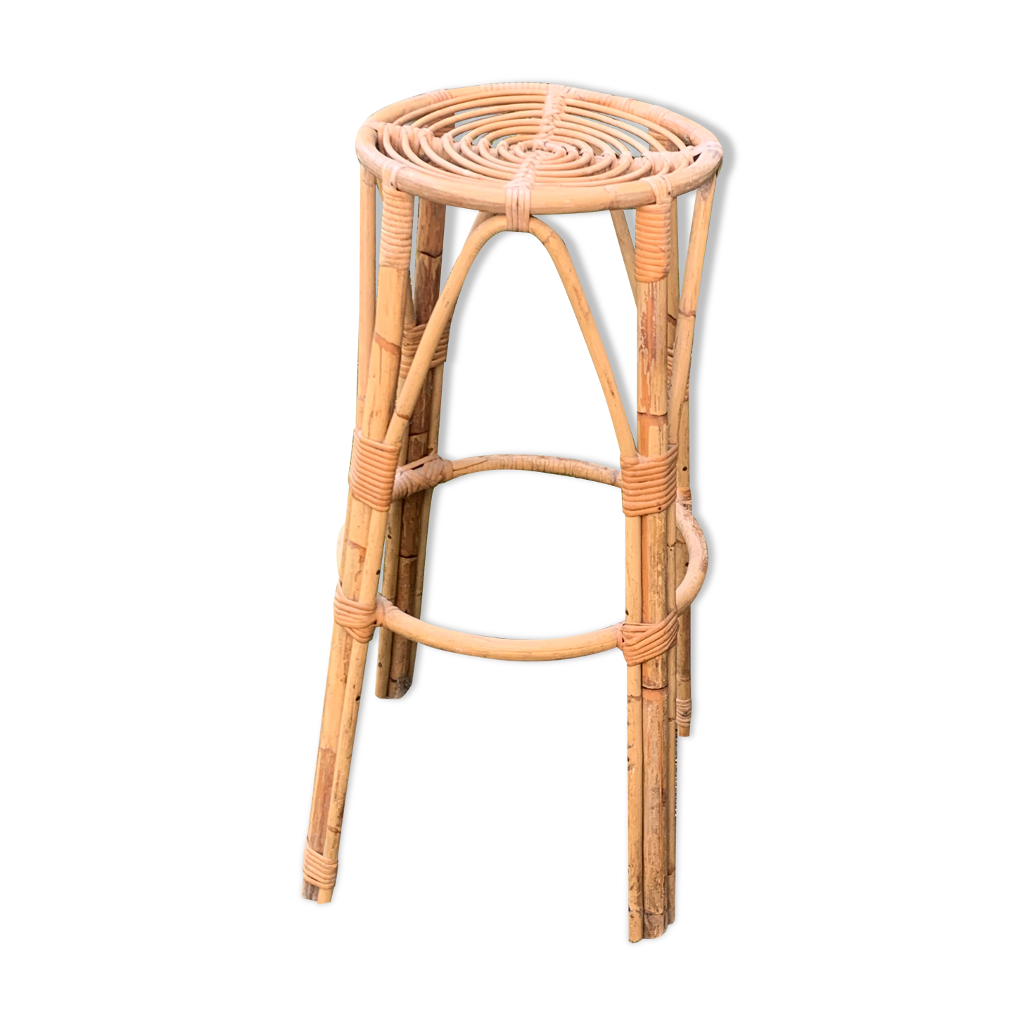 Vintage rattan bar stool 1960/70