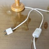 Scandinavian wire and wood lamp from the 60s and 70s