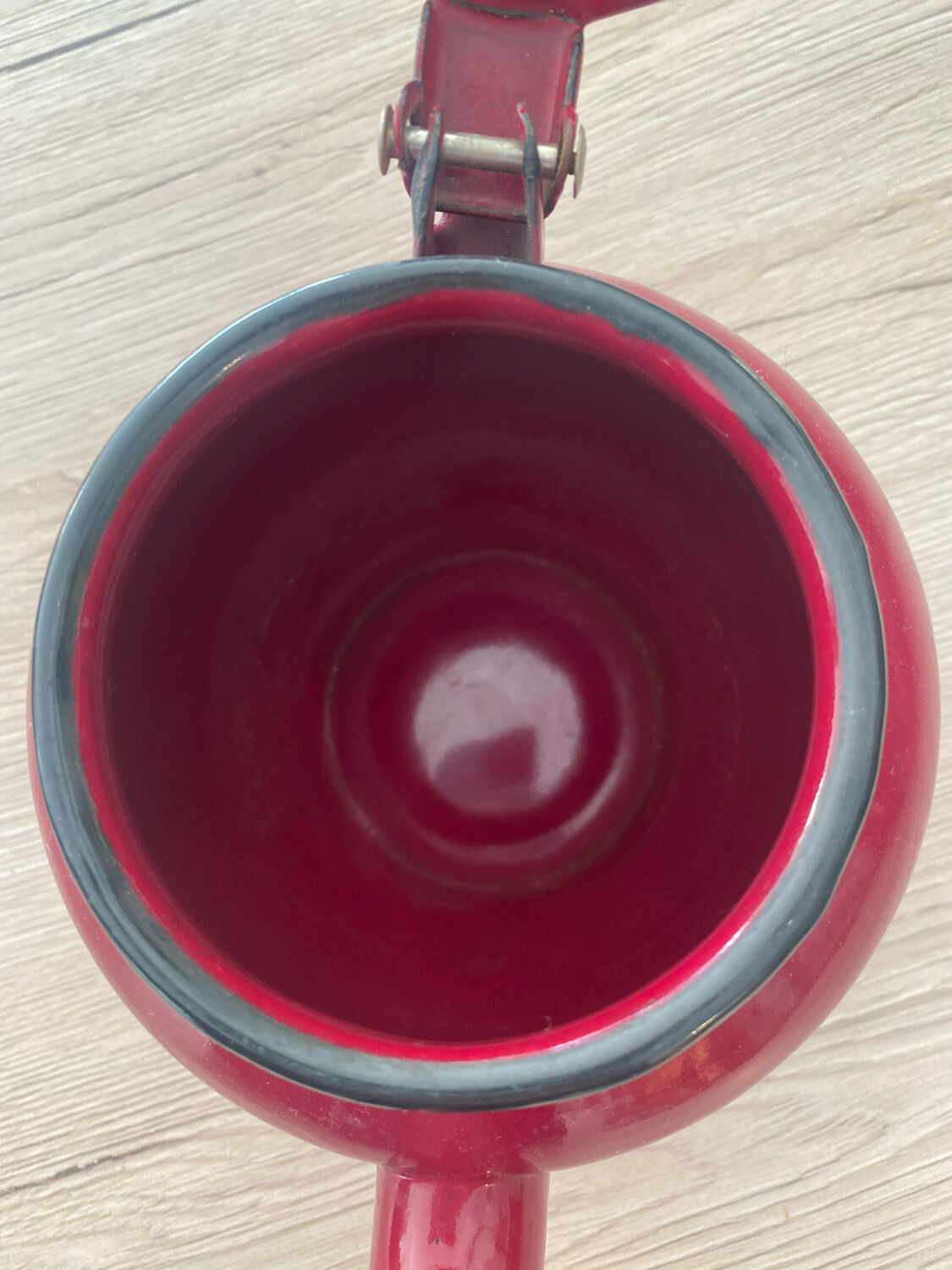 Burgundy glazed teapot