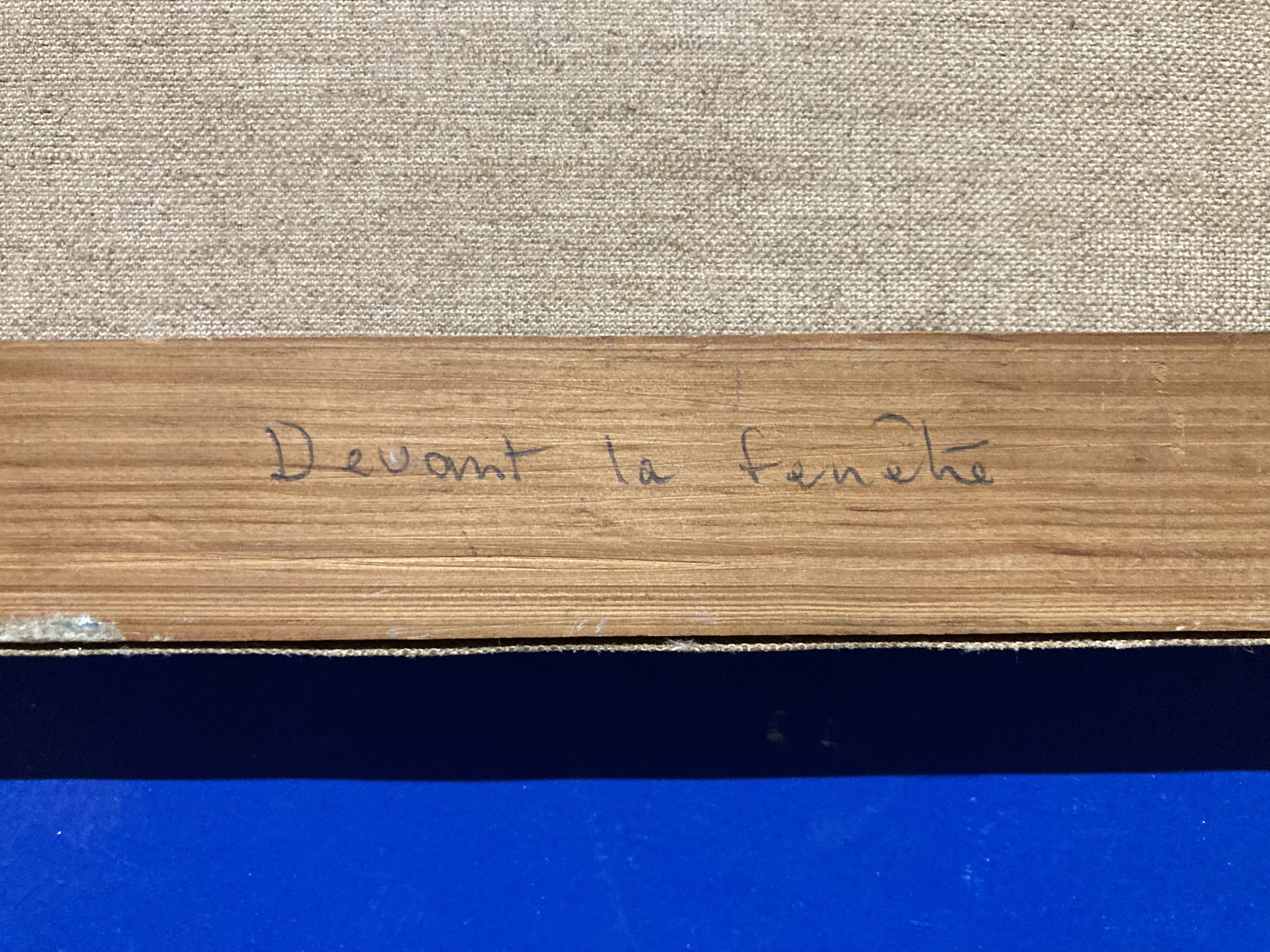 Leray, "In Front of the Window", fauvist still life, oil on canvas
