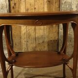 Art Nouveau tea table in solid accajou