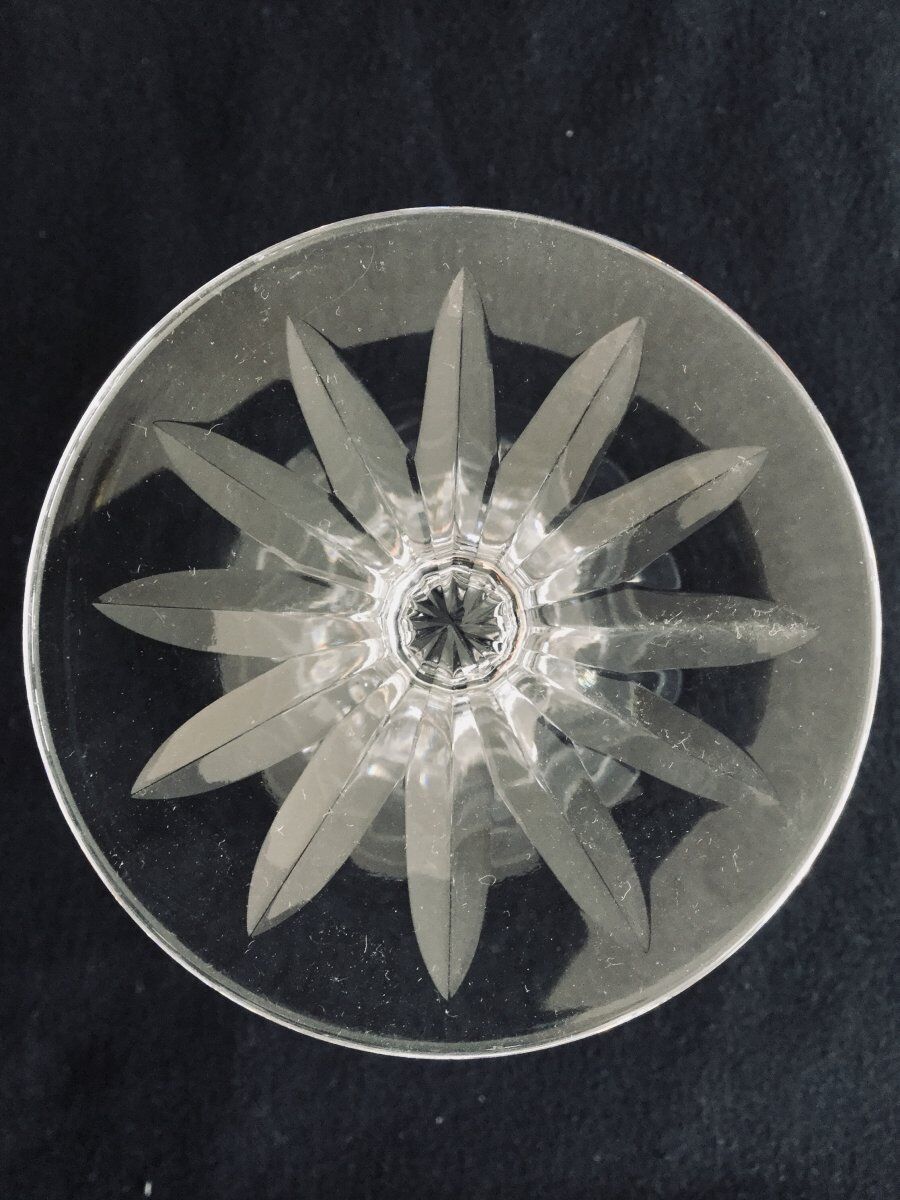 Set of 5 crystal water glasses of Saint Louis Camargue model