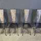 Hand crafted steel and stone dining set, 1970s