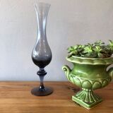 Old smoked glass vase