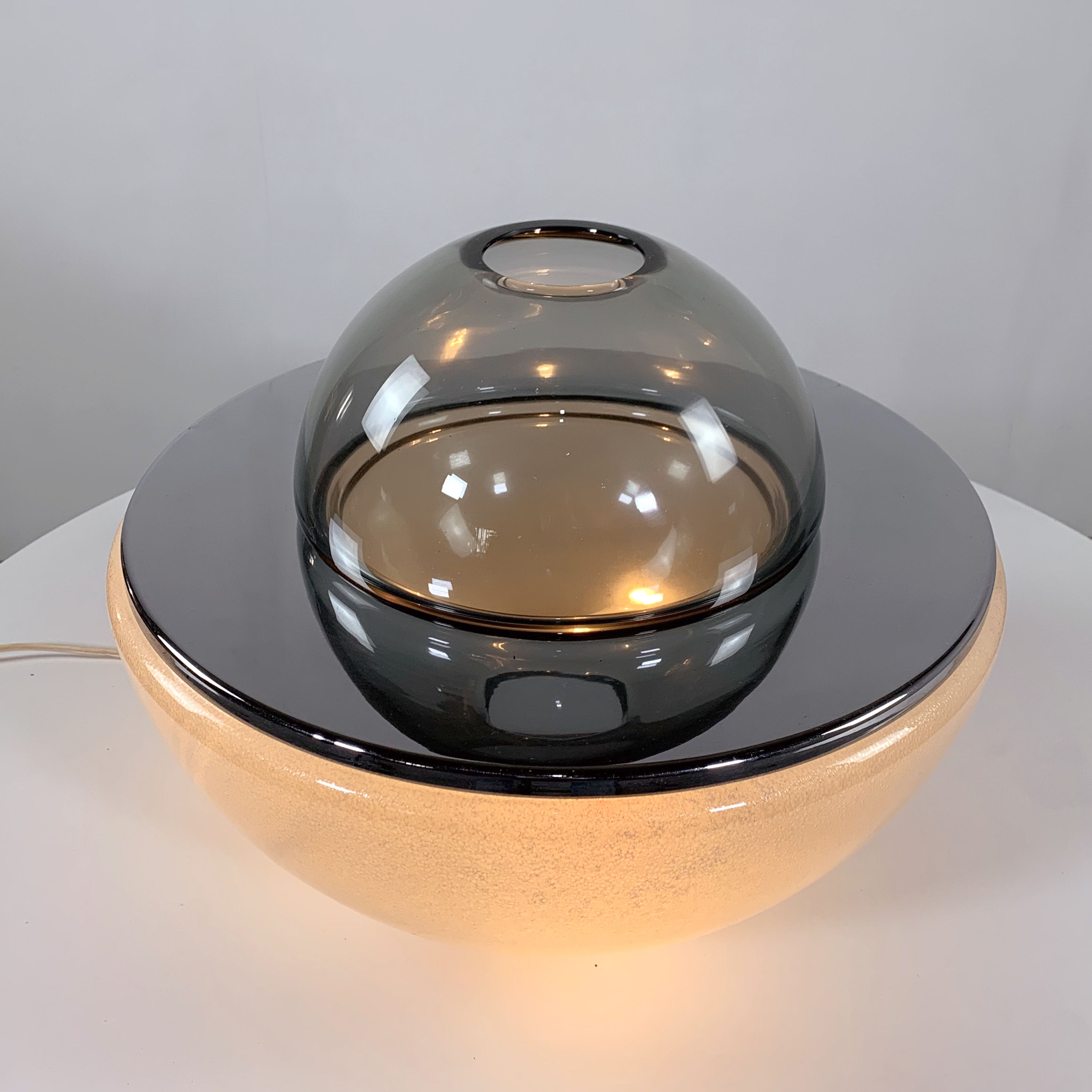 Table lamp and vase model "LT 327" by Carlo Nason for Mazzega, 1970