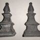 Pair of metal books greenhouse or door lock