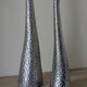 Brutalist hammered candlesticks