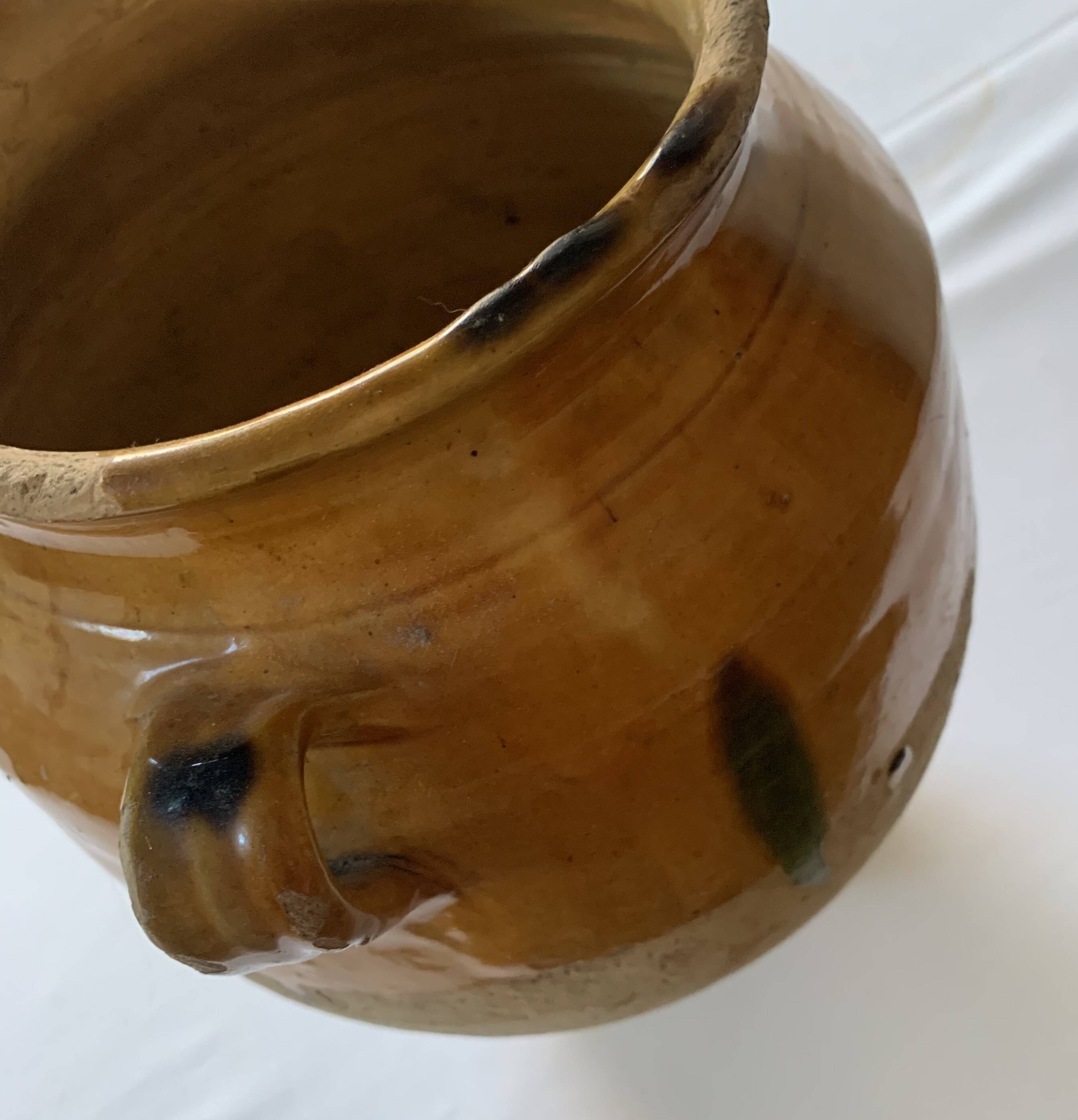 Glazed yellow confit pot – South-West of France – 19th century